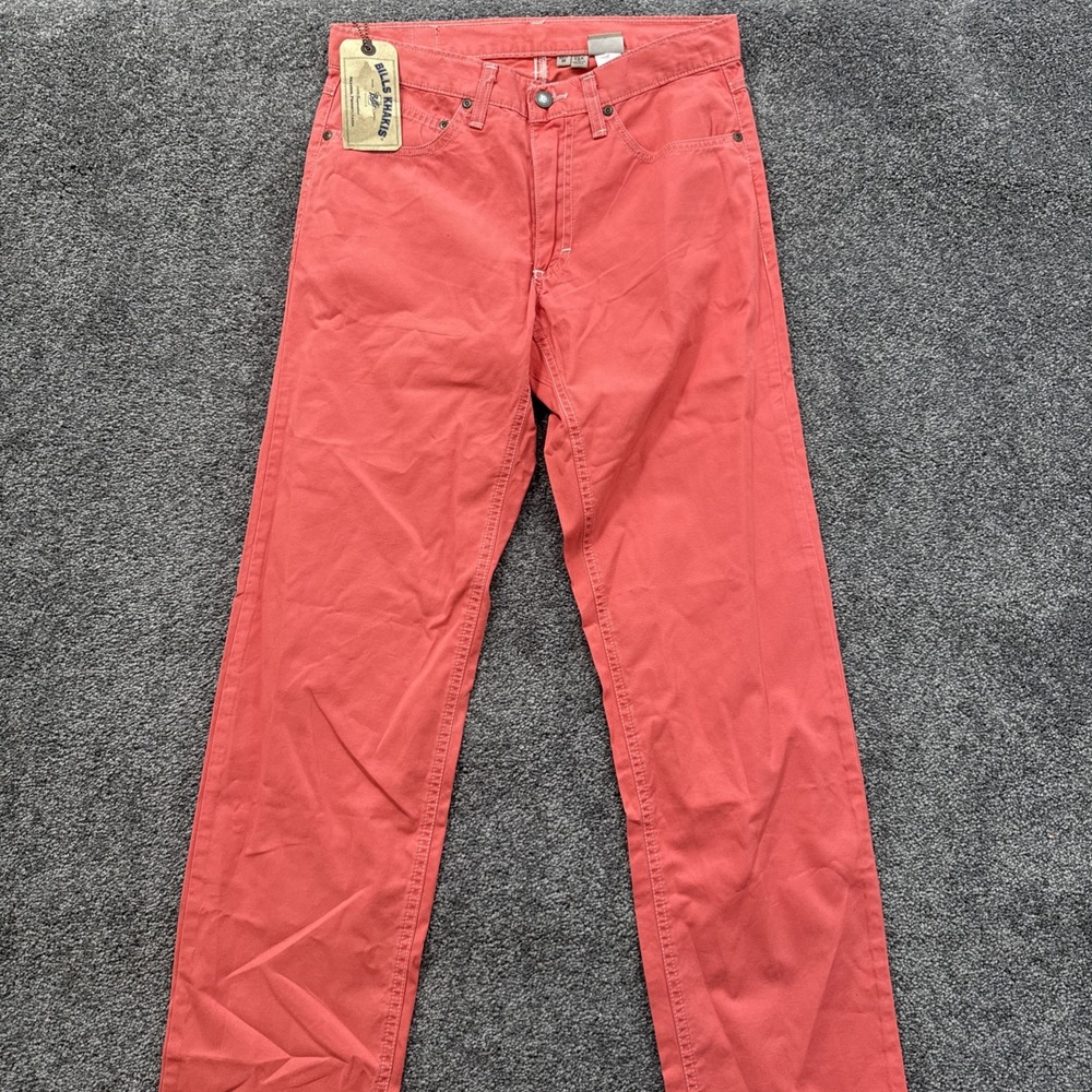 Bills Khakis Jeans Mens 30x33 Pink Straight Leg Made USA 5 Pocket 5T34-POBT